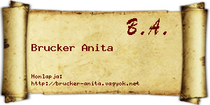 Brucker Anita névjegykártya